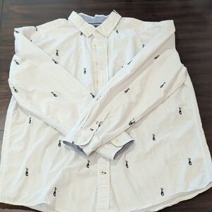 Tommy Hilfiger White Embroidered Casual Shirt